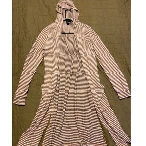 Long striped cardigan